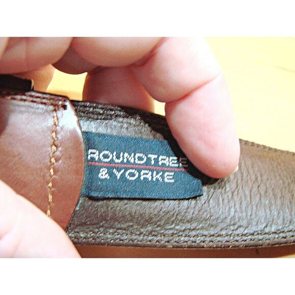 Roundtree & Yorke Mens Belt Full Grain Cowhide Leather Belt Brown Size 38/95 - Picture 2 of 12